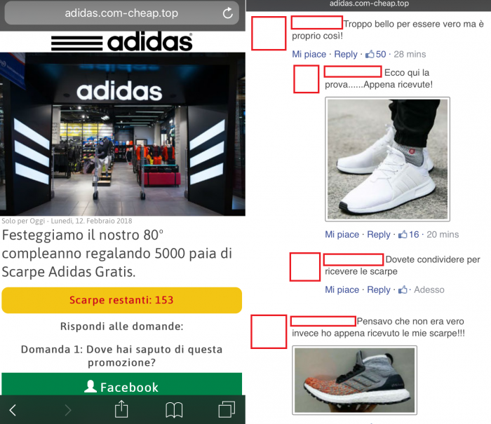 WhatsApp e le scarpe Adidas in omaggio per tutti, ecco i dettagli della  nuova truffa
