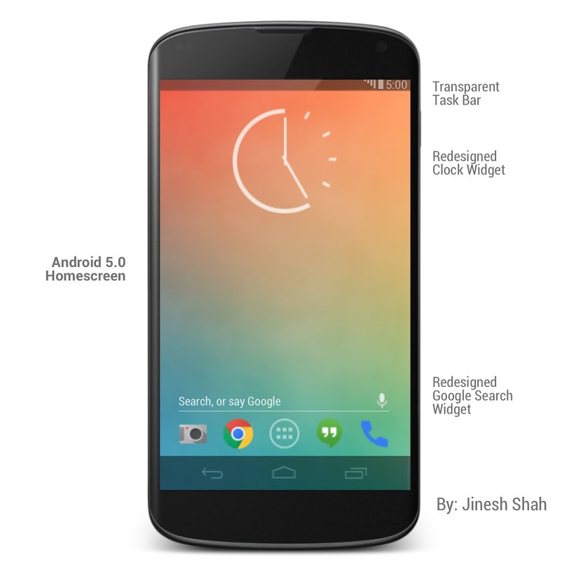Android 5.0 Homescreen