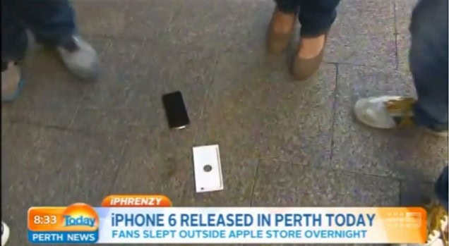 iPhone 6 caduto a terra