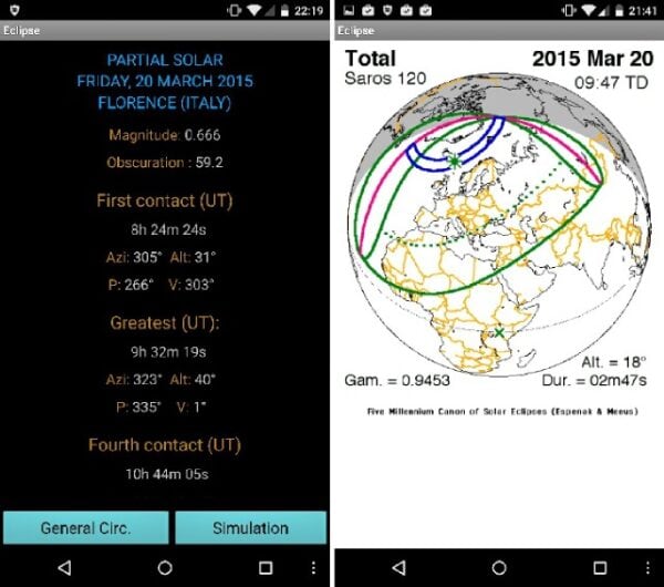 eclissi solare eclipse 1.0 android app