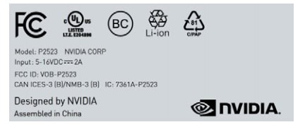 La scheda della FCC relativa al nuovo tablet Nvidia