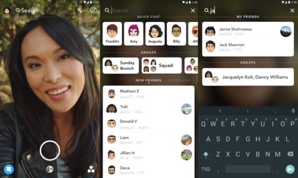 snapchat cerca android ios