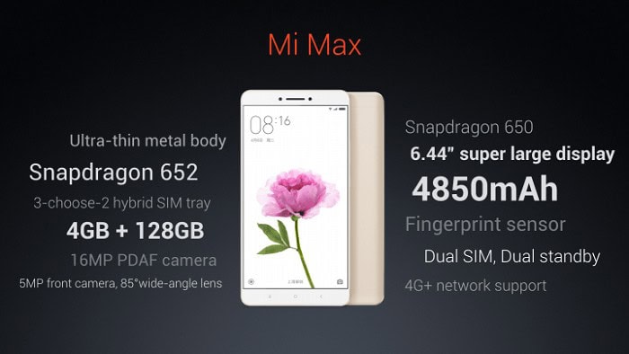 Xiaomi Mi Max 2 rumors