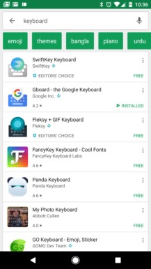 Google Play Store filtri di ricerca app