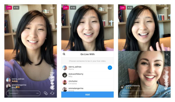 Instagram, le live con gli amici