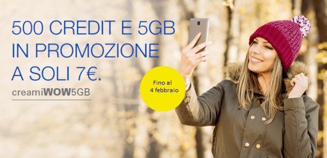 Creami Wow 5 GB prorogata fino al 4 febbraio