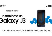 Samsung Galaxy J3 2017 gratis da Unieuro