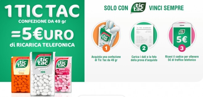 Tic Tac ricarica Gratis