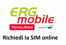 Richiedi online la tua nuova SIM Erg Mobile