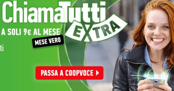 CoopVoce tenta di battere Iliad: arriva la Chiama Tutti Extra con 30 Giga a prezzo bomba