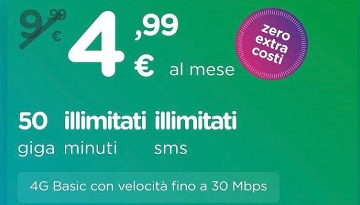 offerta ho. mobile 4,99 euro