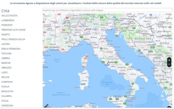 4G velocità rete Italia