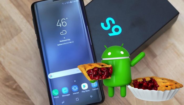 aggiornamento galaxy S9 Android pie