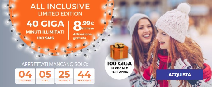 Wind offerta All Inclusive 40 GB Gratis