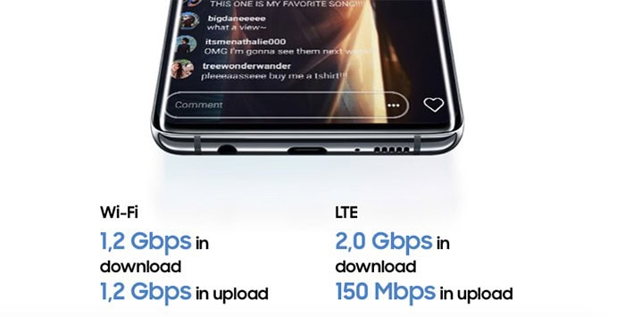 Galaxy S10, la connettività