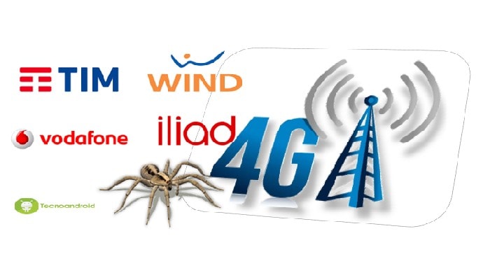 falla 4G Iliad TIM Vodafone