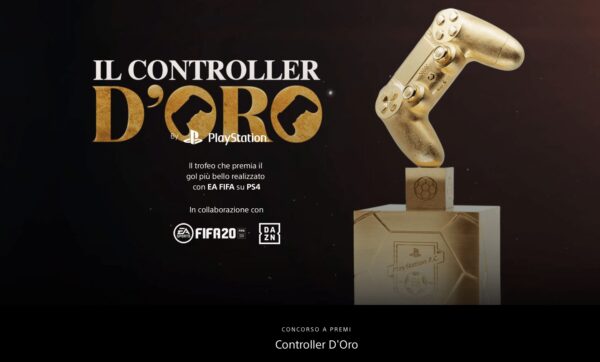 FIFA 20 e DAZN, come vincere il Controller d’Oro per PS4