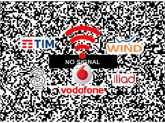 down rete TIM Vodafone Wind Tre Iliad