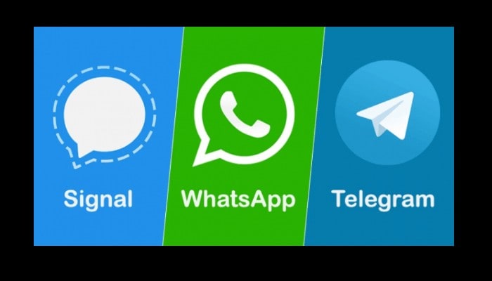 Signal WhatsApp Telegram