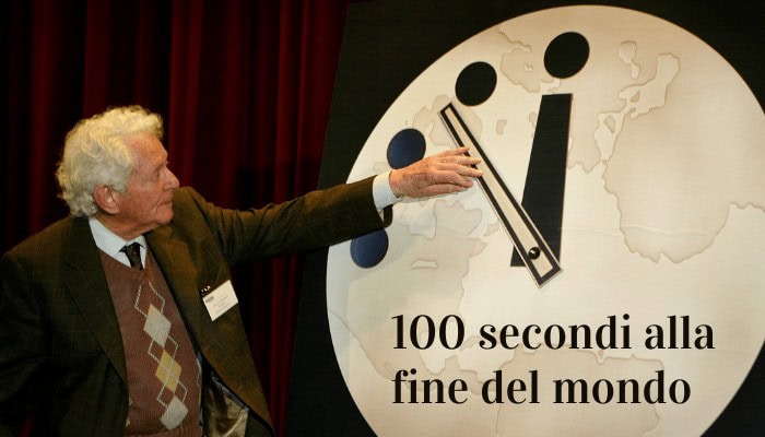 Fine del Mondo: secondo l’Orologio dell’apocalisse manca meno di 1 minuto