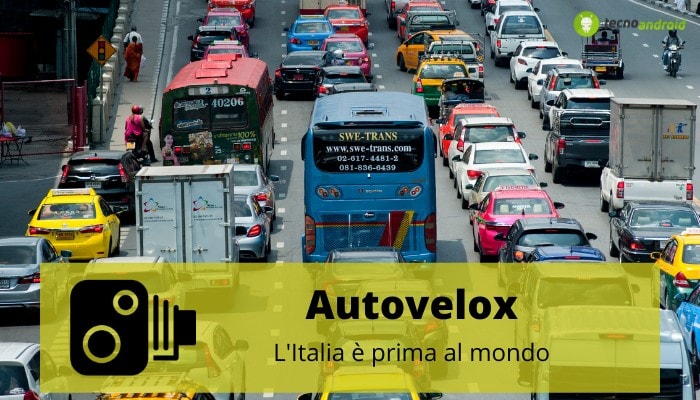 Autovelox: l'Italia batte tutti col maggior numero di rilevatori di velocità