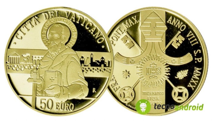 monete-in-euro-50-euro-oro-vaticano-atti-degli-apostoli-paolo-testimone-di-cristo