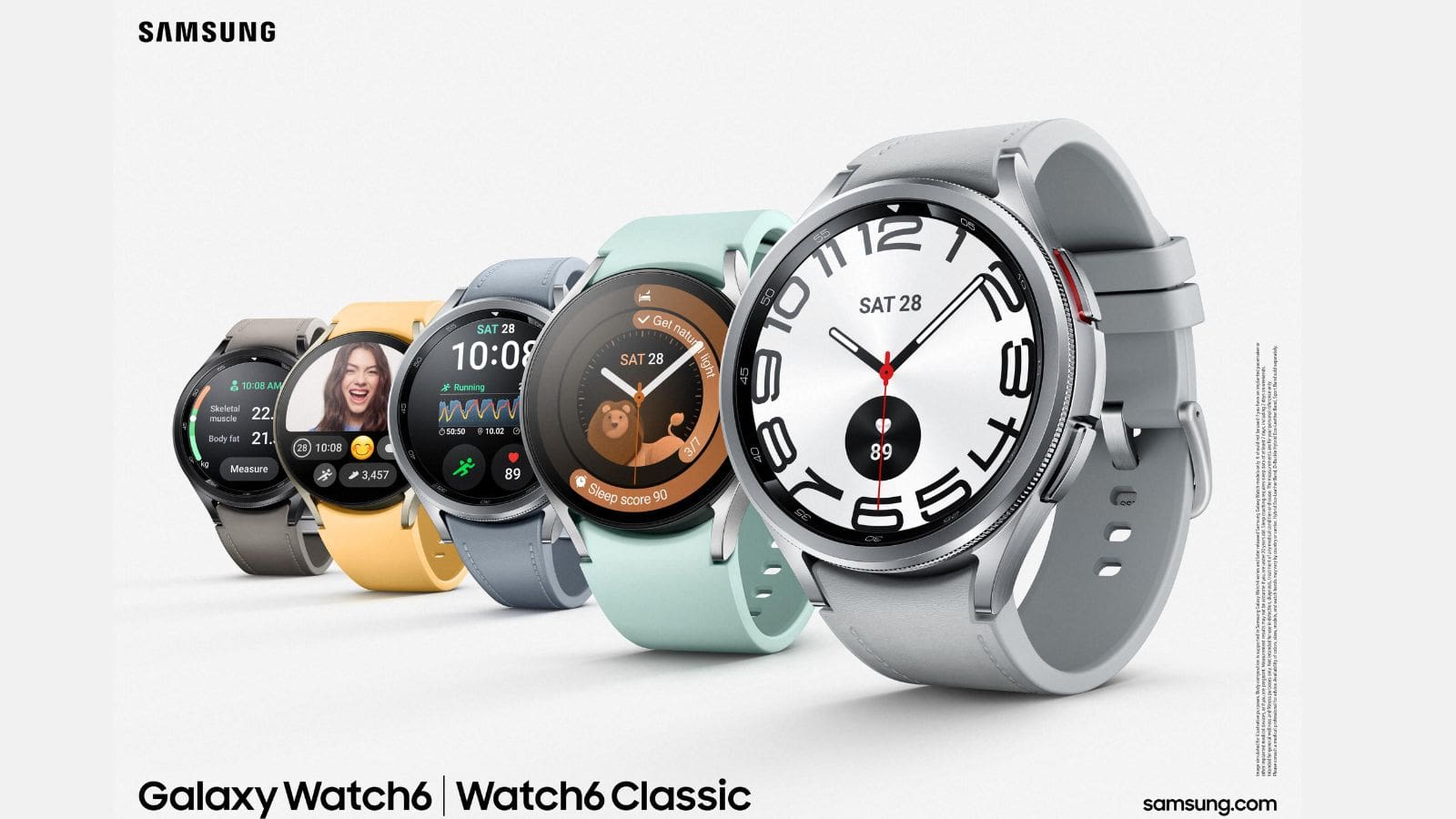 Samsung Galaxy Watch6 e Watch6 Classic, ufficiali i due smartwatch adatti a tutti