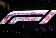 Las Vegas illuminata dal logo della Formula 1 da Samsung