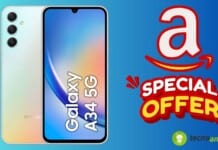 samsung galaxy a34 5g in offerta su amazon