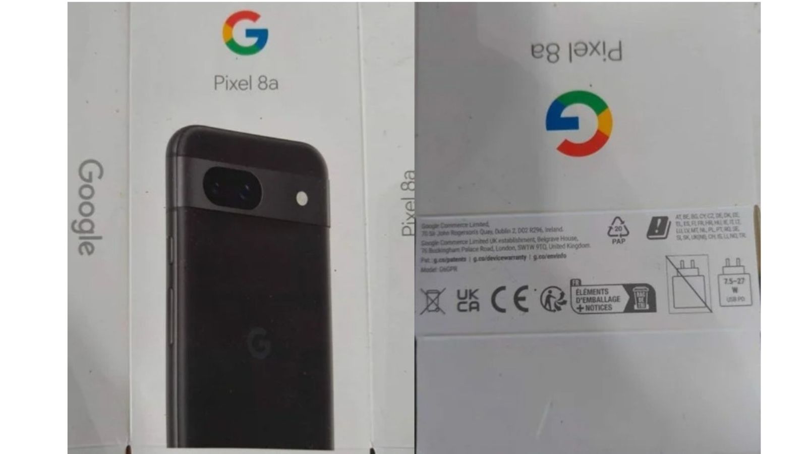 Google Pixel 8a confezione di vendita 1