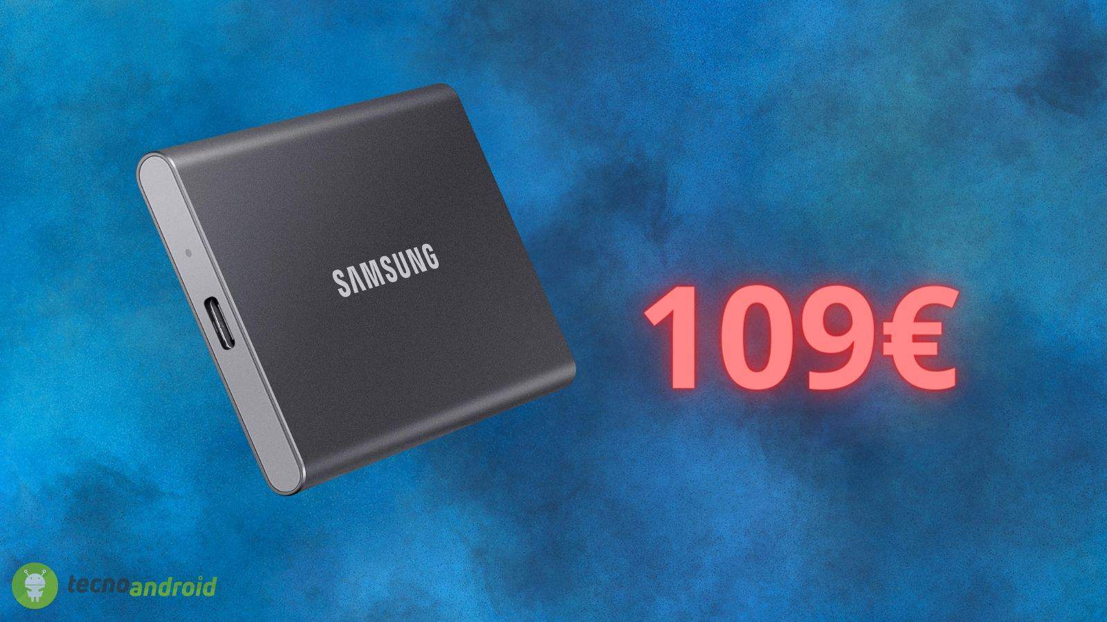 SSD portatile Samsung a prezzo da SALDO su Amazon: sconto del 32%