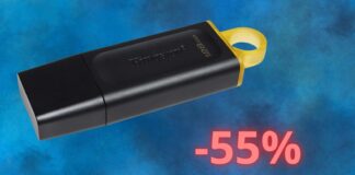 Chiavetta USB da 128GB a 8 euro: offerta del 55% su Amazon