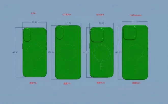 iPhone 16: ecco quali saranno le misure dei quattro smartphone