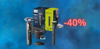 Rasoio elettrico PHILIPS: sconto del 40% su Amazon, costa 100 euro in meno