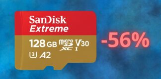 MicroSD SanDisk da 128GB: prezzo in CADUTA LIBERA su Amazon con sconto del 56%