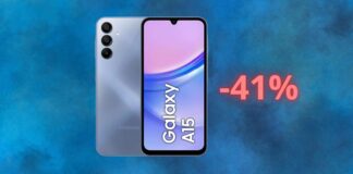 Samsung Galaxy A15: lo sconto è PAZZO solo oggi su Amazon