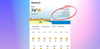 Google Meteo si aggiorna e aggiunge anche la qualità dell'aria nelle sue informazioni