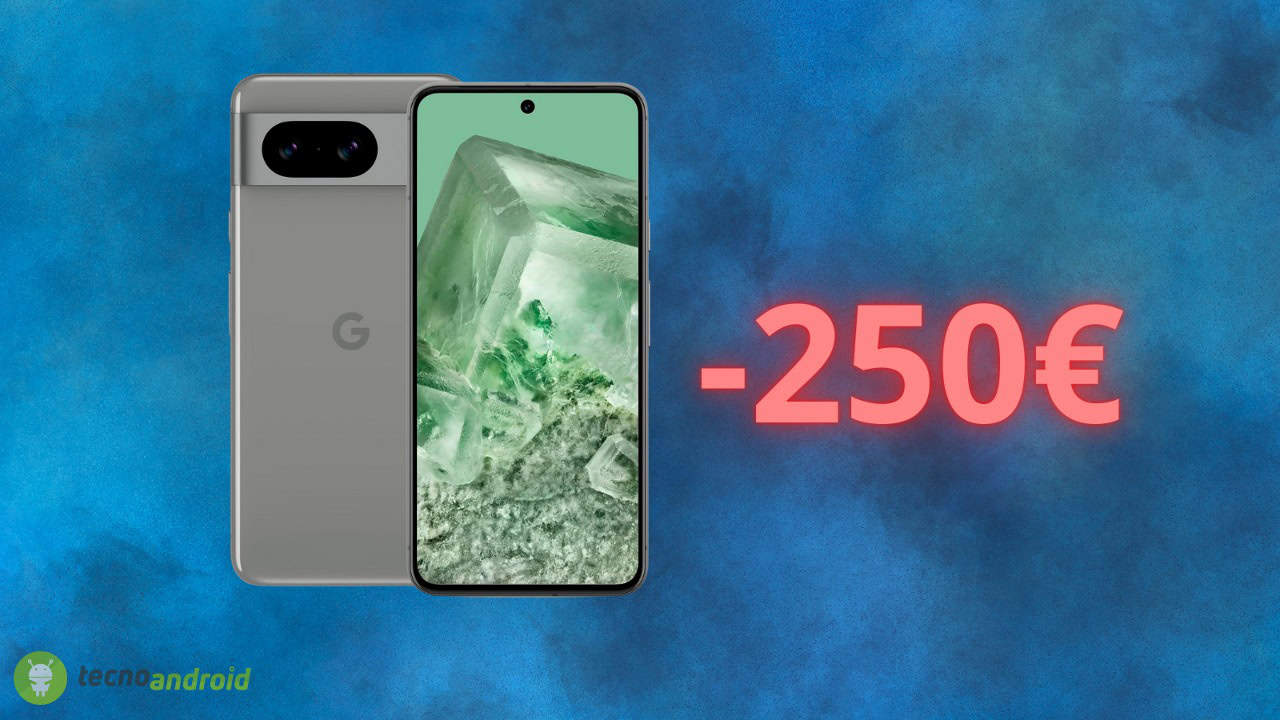 Google Pixel 8: il prezzo AMAZON crolla, oltre 250 euro di sconto