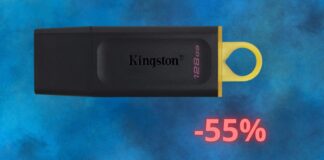 Chiavetta USB Kingston da 128GB a 8 euro su Amazon