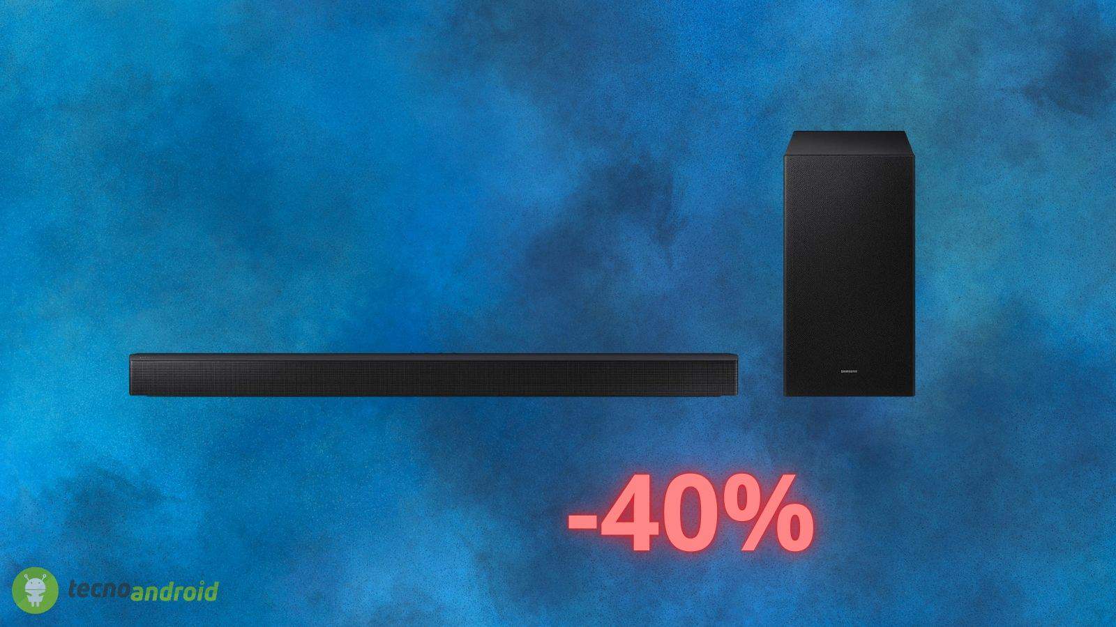 Soundbar SAMSUNG scontata del 40% su Amazon: il prezzo è CROLLATO