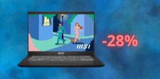 Notebook da gaming MSI MODERN 14 in super sconto su Amazon