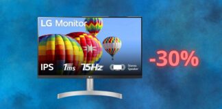 Monitor LG al 30% di sconto su Amazon: offerta folle