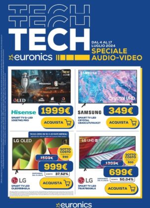 Euronics ti aspetta con il volantino speciale sui prodotti audio e video