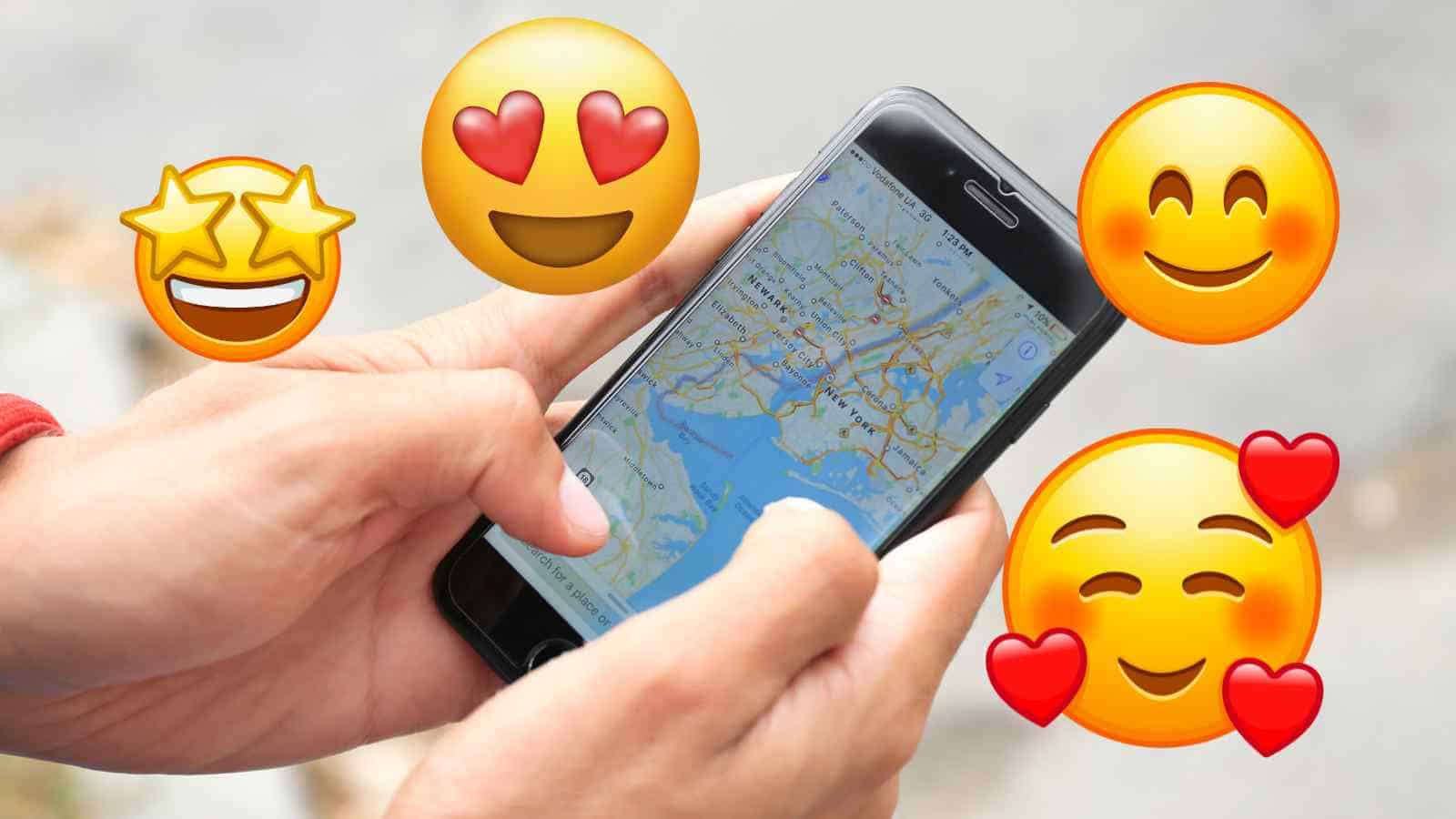 L'espansione delle emoji, quei disegni carini che usiamo in chat, sembra non avere fine: ora anche Google Maps darà la possibilità di usarle.