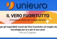 Unieuro: FUORITUTTO e OFFERTE folli fino al 22 agosto