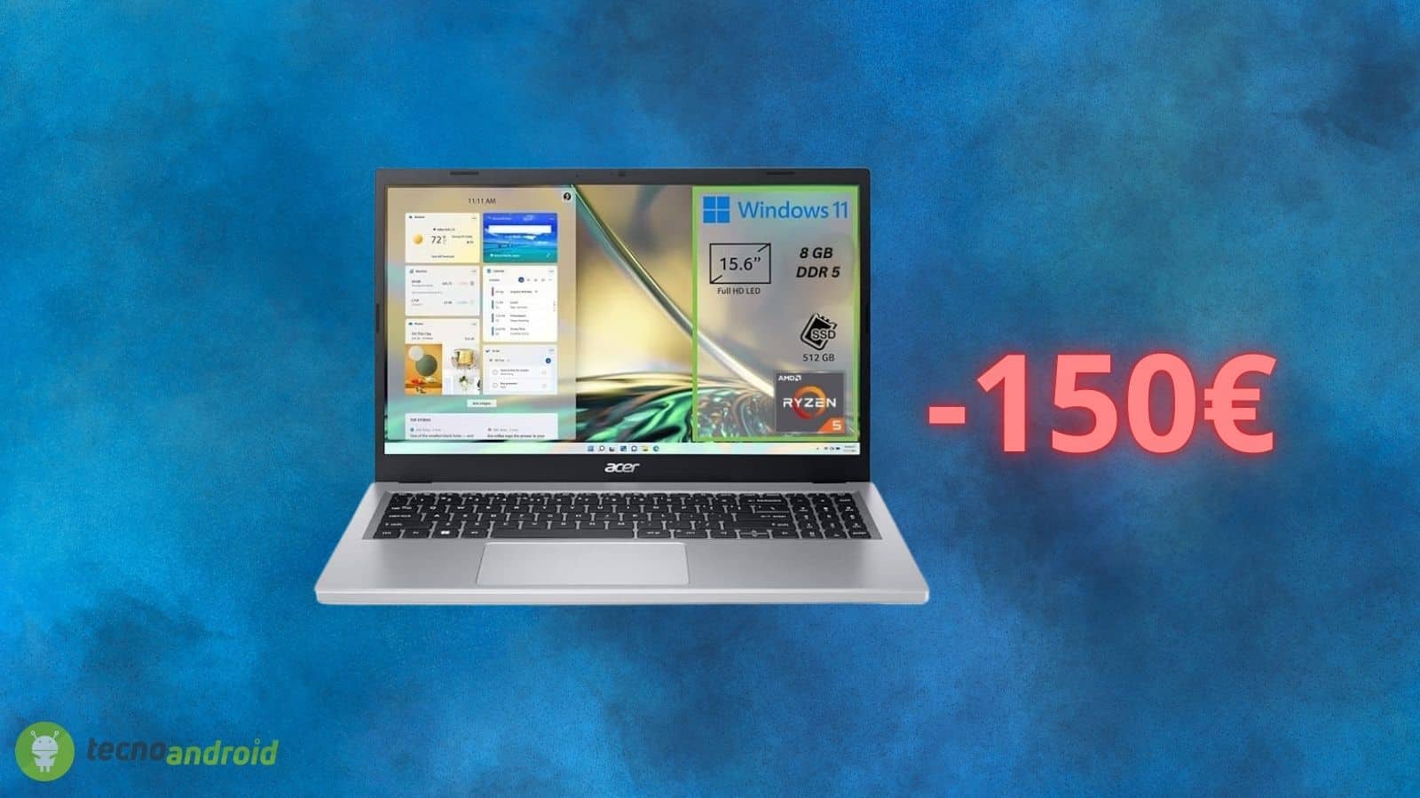 Notebook Acer Aspire: splendido SCONTO di 150 euro su Amazon