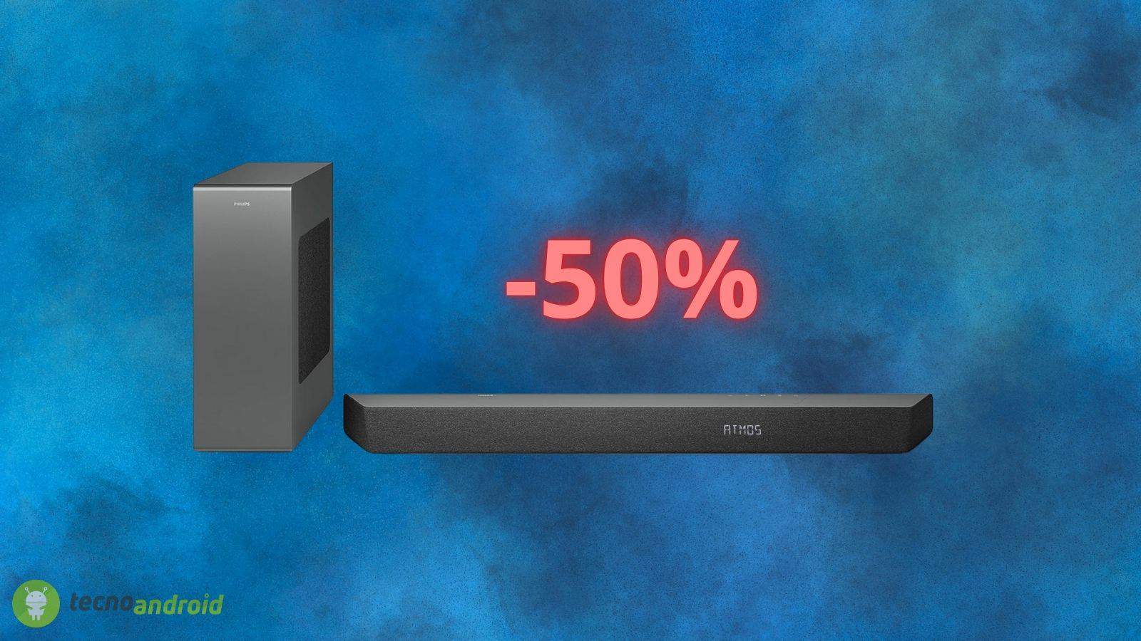 Soundbar Philips con sconto del 50%: OFFERTA incredibile su Amazon