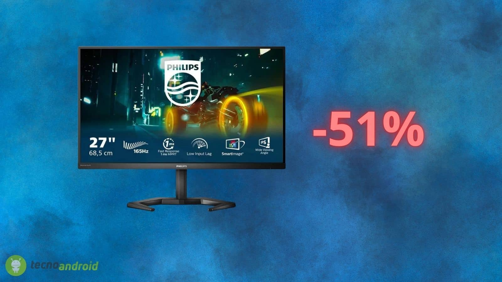 Monitor da gaming PHILIPS EVNIA con sconto del 51% su Amazon