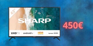 Smart TV Sharp da 43 pollici: costa solo 450 euro su Amazon