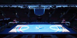 Nel BMW Park, casa del team di basket FC Bayern, è stato installato un incredibile pavimento a LED nato dalla partnership con ASB GlassFloor.